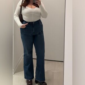 Abercrombie & Fitch Boot Cut Flare Dark Wash Jeans